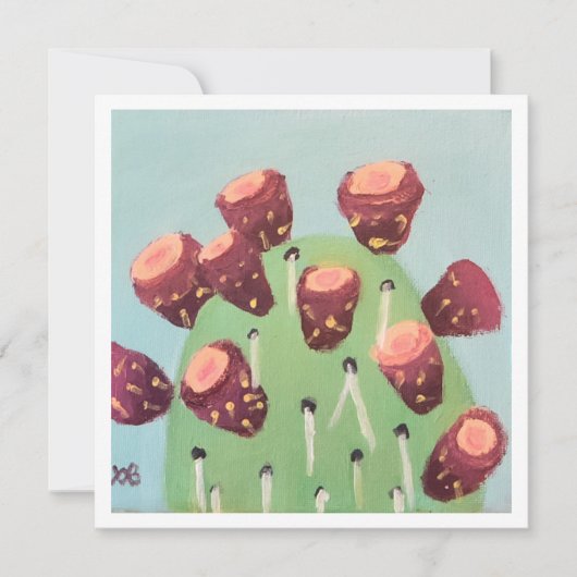 Carte Cactus du désert Figue de Barbarie (Devant)