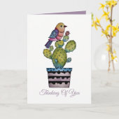 Carte Cactus Et Arc-En-Ciel En Aquarelle (Fleur jaune)