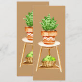 Carte Cactus et marque de livre de fruits (Devant / Derrière)