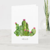 Carte Cactus Fleurs d'art Bonjour Penser de vous Sud-Oue (Devant)