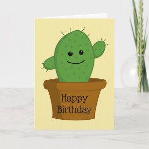 Carte Cactus Joyeux anniversaire