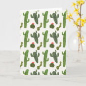 Carte Cactus mignon de la collection | de Llamarama (Fleur jaune)