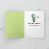 Carte Cactus mignons avec ballons d'anniversaire (Intérieur)