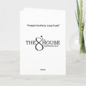 CARTE "CACTUS PINSTRIPÉ" (Dos)