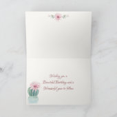 Carte Cactus pointillés et Lizard Anniversaire du sud-ou (Intérieur)