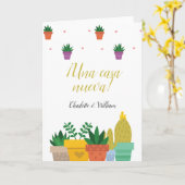Carte Cactus Una Casa Nueva Une nouvelle maison Félicita (Fleur jaune)