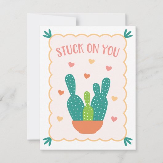 Carte Cactus Valentine's Day (Devant)