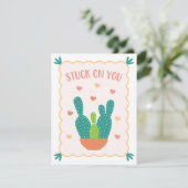 Carte Cactus Valentine's Day (Debout devant)
