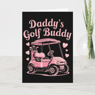 Carte Caddy de golf de papa enfants golfeur papa femmes 