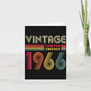 Carte Cadeau 1966 60e anniversaire Hommes Femmes 60 Ans