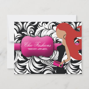Carte cadeau 311-Fashionista   Tête rouge