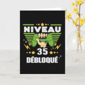 Carte Cadeau 35 ans Anniversaire Gamer Niveau 35 (Fleur jaune)