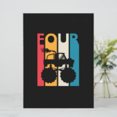 Carte Cadeau 4ème anniversaire quatre camions monstre vi (Debout devant)