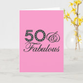Carte Cadeau 50 ans et fabuleux (Fleur jaune)