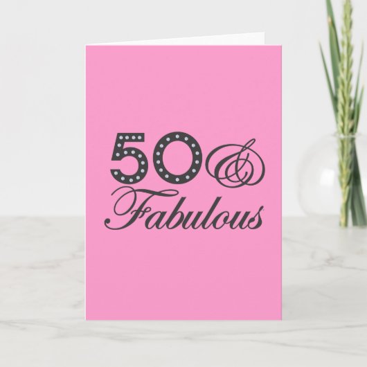Carte Cadeau 50 ans & Fabuleux (Devant)