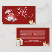 Carte cadeau 50% de remise noël 2023 (Devant / Derrière)