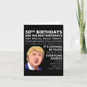 Carte Cadeau 50e Anniversaire Drôle Trump Citation Pour 