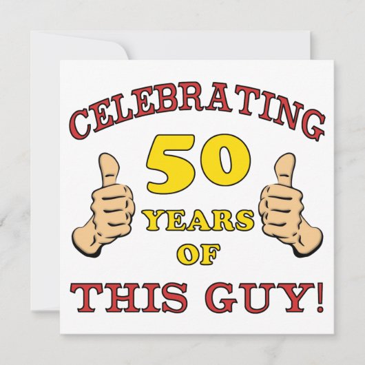 Carte Cadeau 50e anniversaire pour lui (Devant)