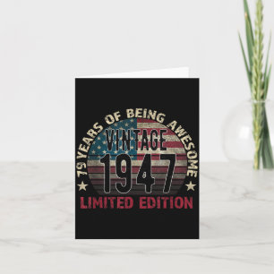 Carte Cadeau 79e anniversaire Hommes Vintage Né 1947 Dev