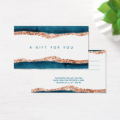 Carte-cadeau à aquarelle sarcelle et or (Bureau)