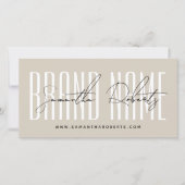 Carte cadeau à la typographie script moderne avec  (Devant)