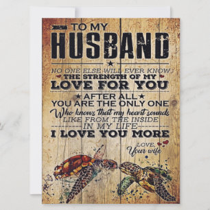 Carte Cadeau à mon mari Jolie lettre au mari