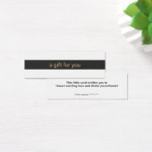 Carte cadeau à rayures noir et blanc (Bureau)