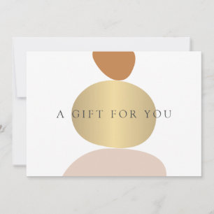 Carte cadeau Abstrait Zen Stones Gold Yoga