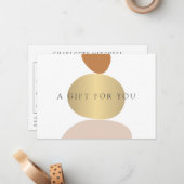 Carte cadeau Abstrait Zen Stones Gold Yoga (Devant/Arrière en situation)