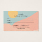 Carte cadeau Abstraite Boho Sunrise Desert (Dos)