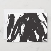 Carte cadeau Abstraite Brosse noire et blanche (Dos)