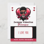 Carte cadeau African American Boy Valentine (Devant)