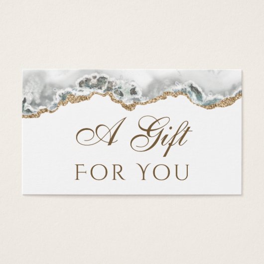 Carte cadeau Agate blanc (Devant)