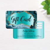 Carte-cadeau Agate turquoise Faux Pearlescent Foil (Bureau)
