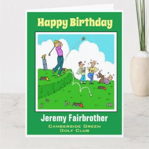 Carte Cadeau amusant pour golfeur. Le joueur de golf a u