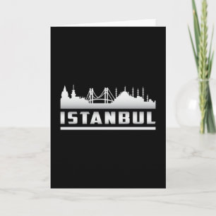 Carte Cadeau amusant : skyline de la ville d'Istanbul, T