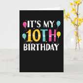 Carte Cadeau Anniversaire 10 ans | C'est mon 10e anniver (Fleur jaune)