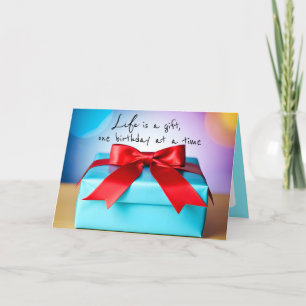 Carte Cadeau Anniversaire Avec Bow Rouge