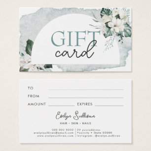 Carte cadeau Aquarelle et fleurs blanches