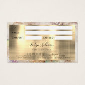 Carte cadeau Aquarelle et Gold Foil (Dos)