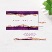 Carte Cadeau Aquarelle Purple Et Or (Bureau)