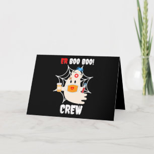 Carte Cadeau araignée Équipage Boo Infirmière Hallowee