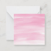 Carte cadeau Arbre de Noël Aquarelle rose (Dos)