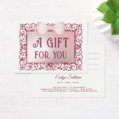 Carte cadeau arc cadre parties scintillant rose (Bureau)