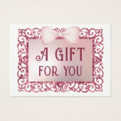 Carte cadeau arc cadre parties scintillant rose (Devant)