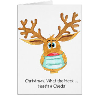 Carte cadeau Argent Enfermé Roudolph Reindeer masq