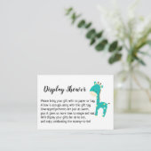 Carte cadeau Baby shower écran simple, Giraffe Tur (Debout devant)