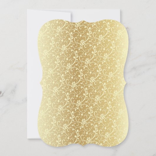 Carte cadeau Baby shower fille rose et or (Dos)