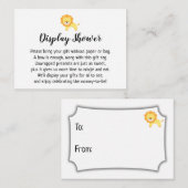 Carte cadeau Baby shower simple avec Lion (Devant / Derrière)