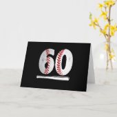 Carte Cadeau Baseball pour 60e anniversaire (Fleur jaune)